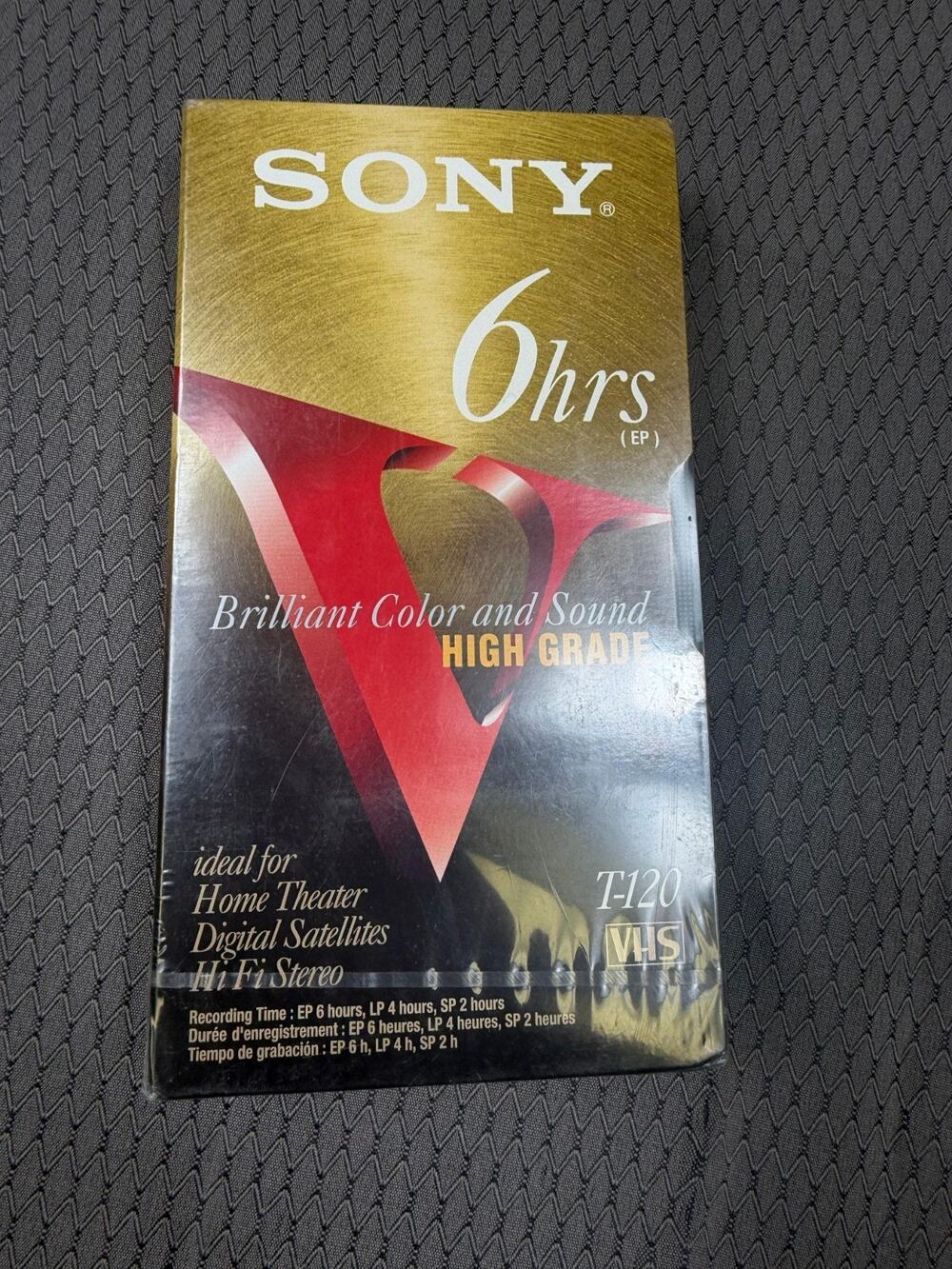Sony T-120VF 6 Hrs (EP) Blank VHS Premium Grade NEW